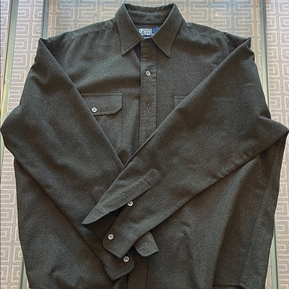 Dark Green Button-Up Shirt